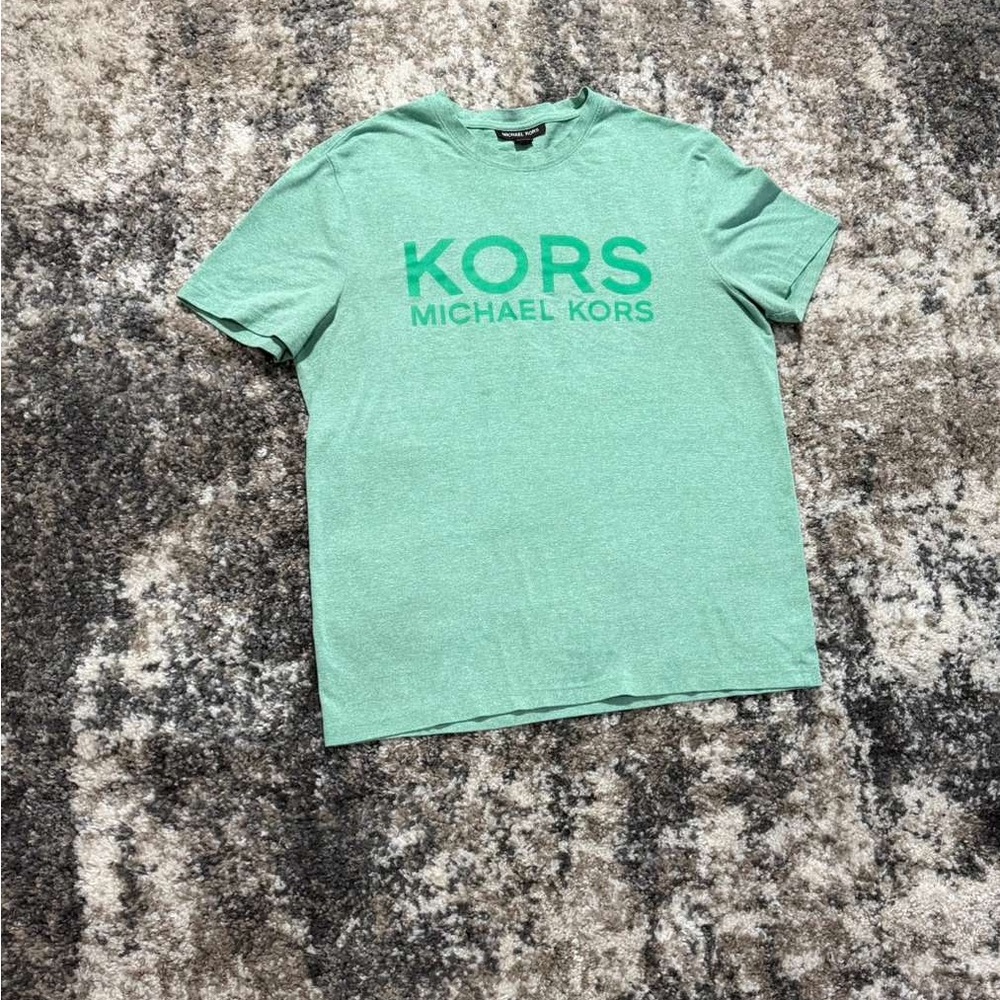 Michael Kors KORS Green Logo Tee Size Medium